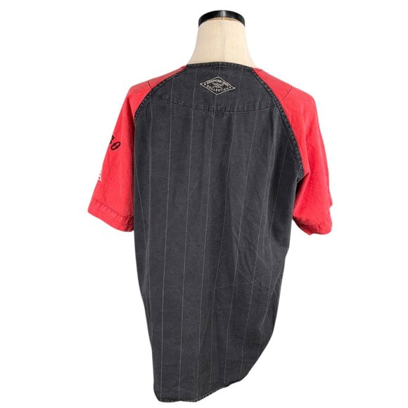 Vintage Mirage 90s Chicago White Sox Button-Up Shirt Black/Red Large - Picture 3 of 13